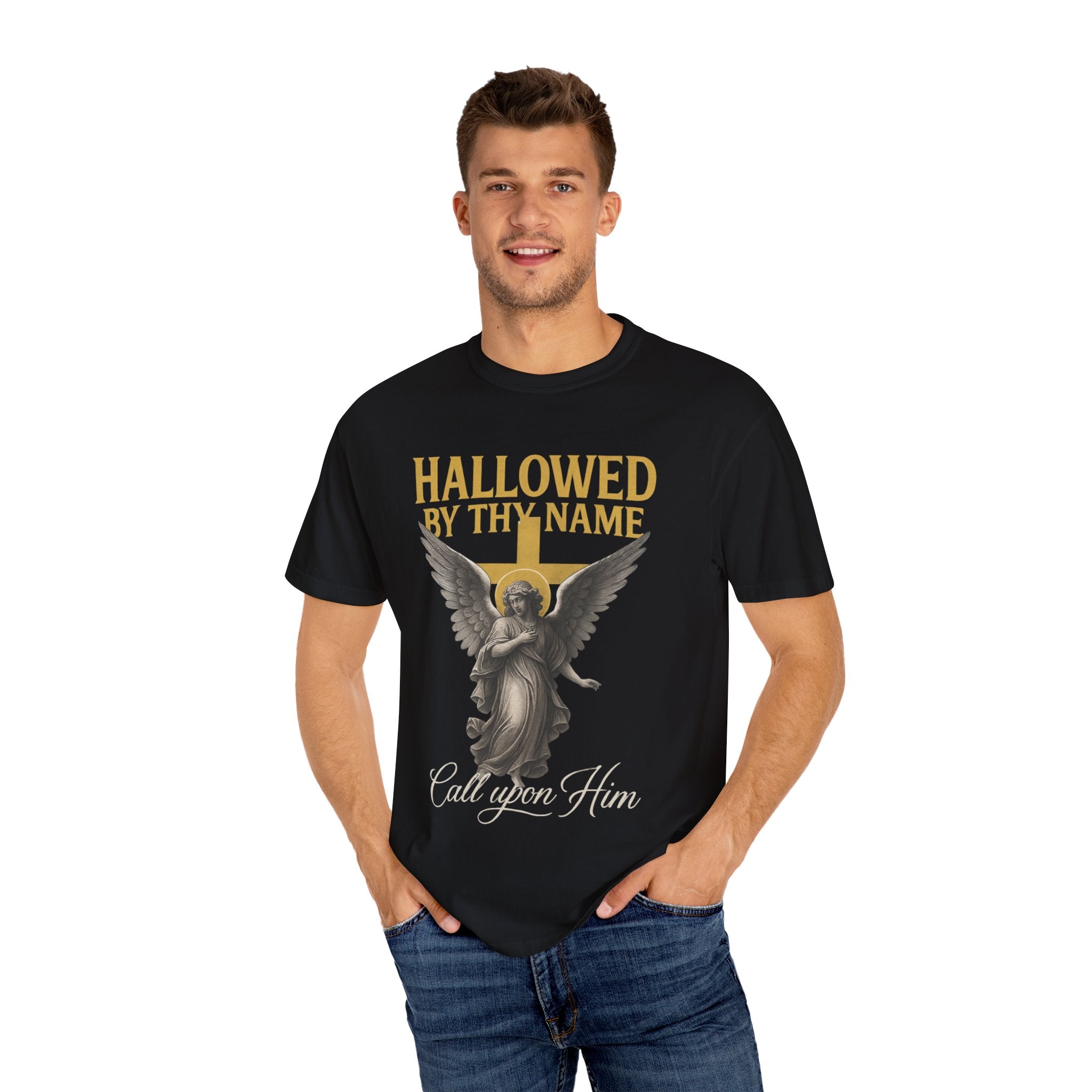 Hallowed by Thy Name Christian Garment-Dyed T-shirt