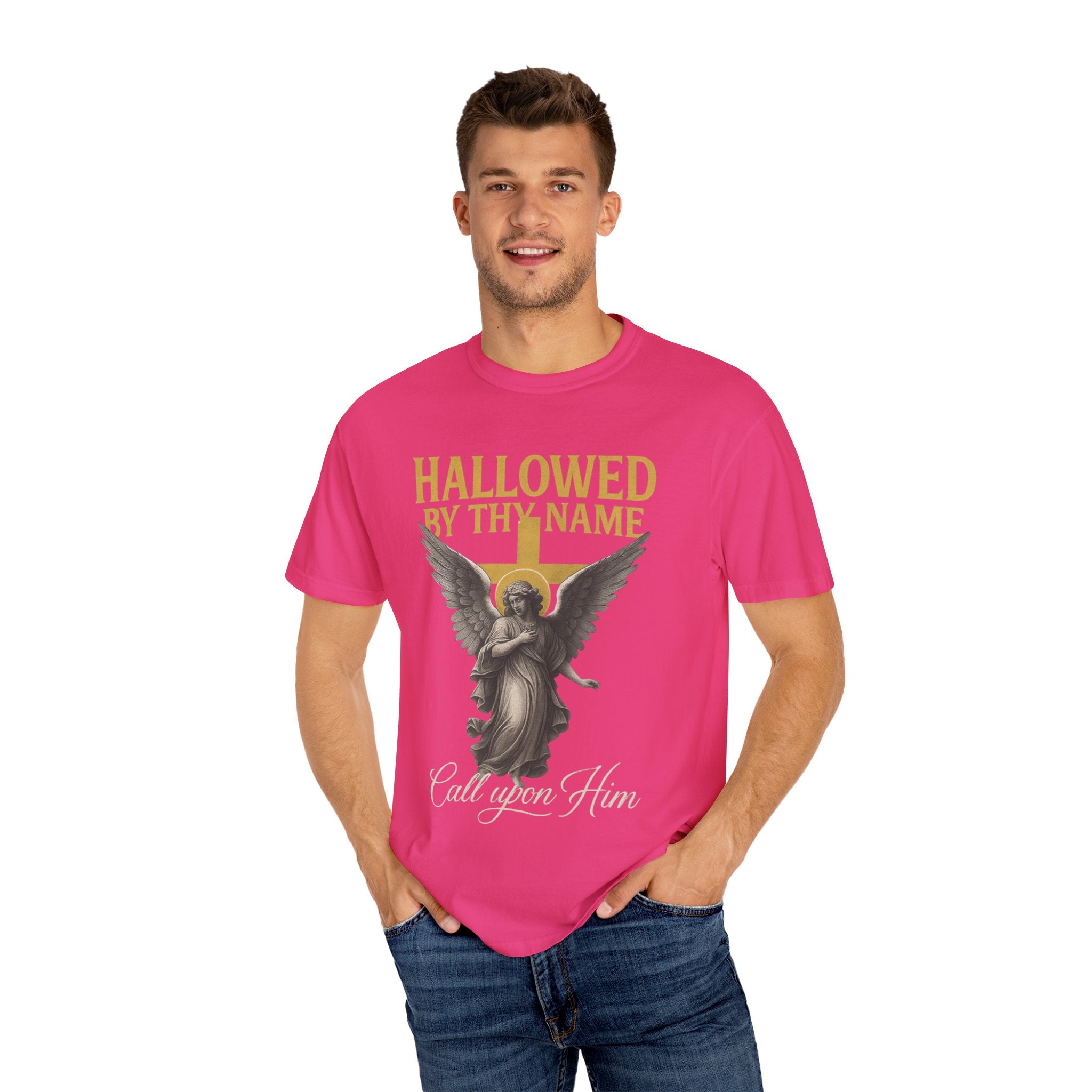 Hallowed by Thy Name Christian Garment-Dyed T-shirt
