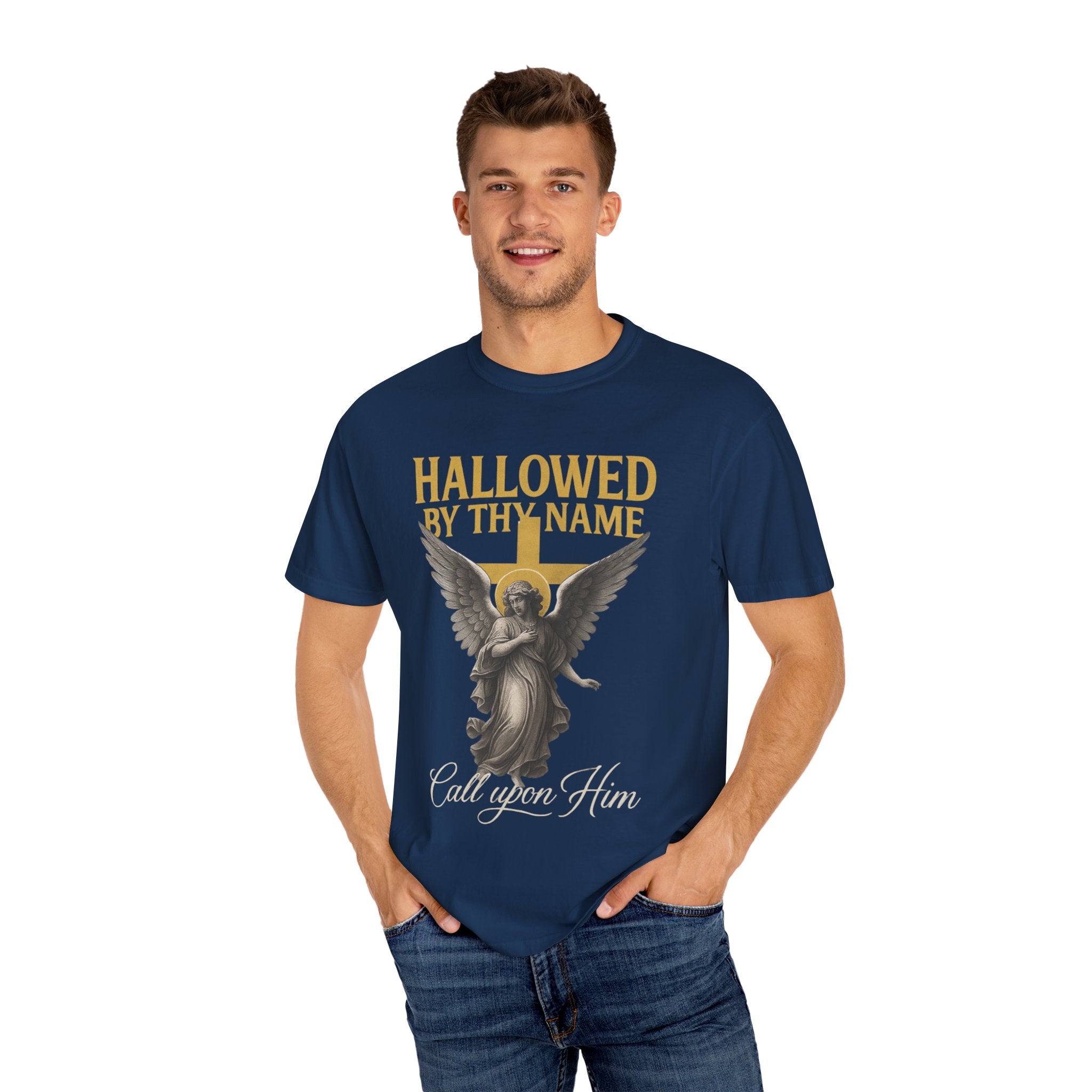 Hallowed by Thy Name Christian Garment-Dyed T-shirt