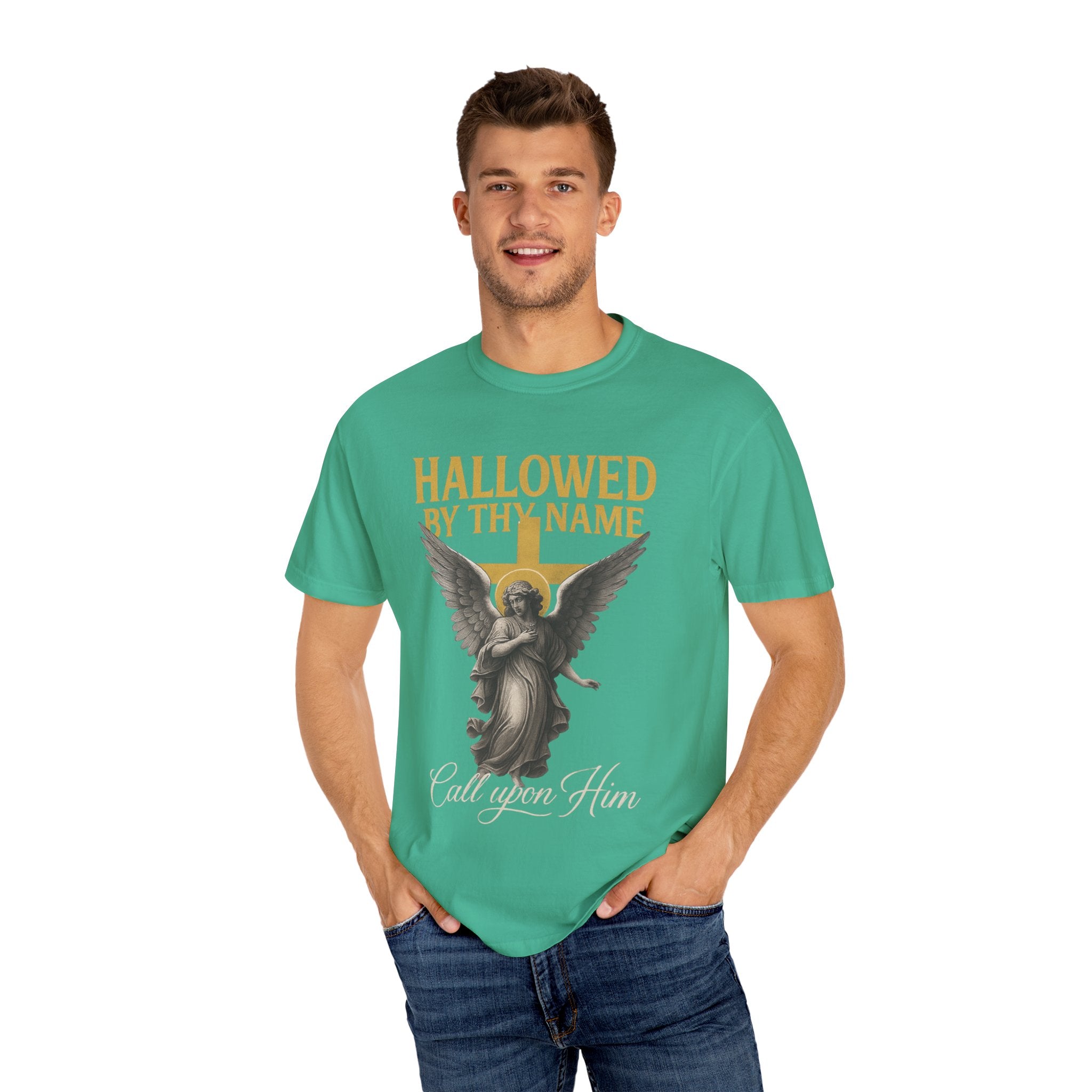 Hallowed by Thy Name Christian Garment-Dyed T-shirt
