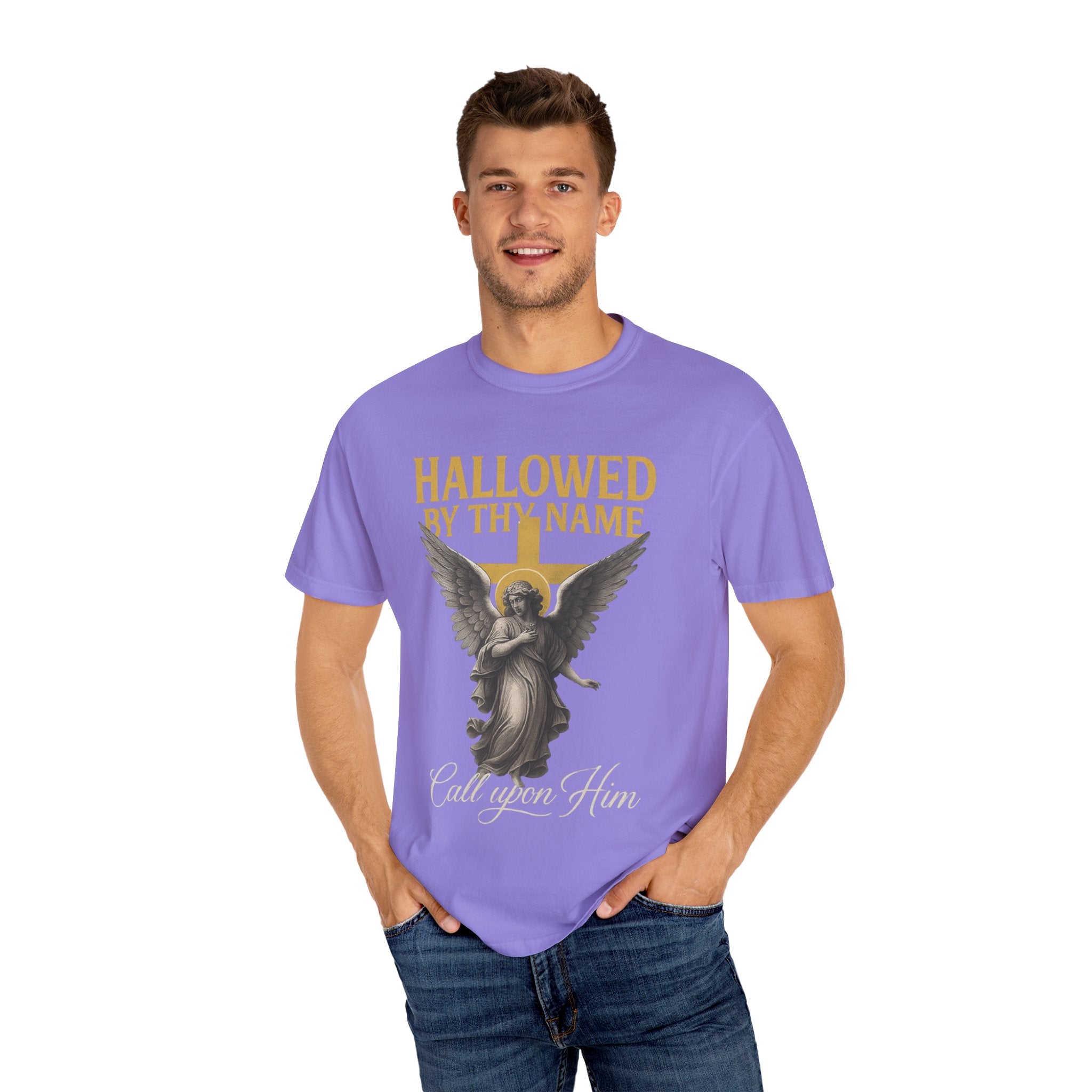 Hallowed by Thy Name Christian Garment-Dyed T-shirt