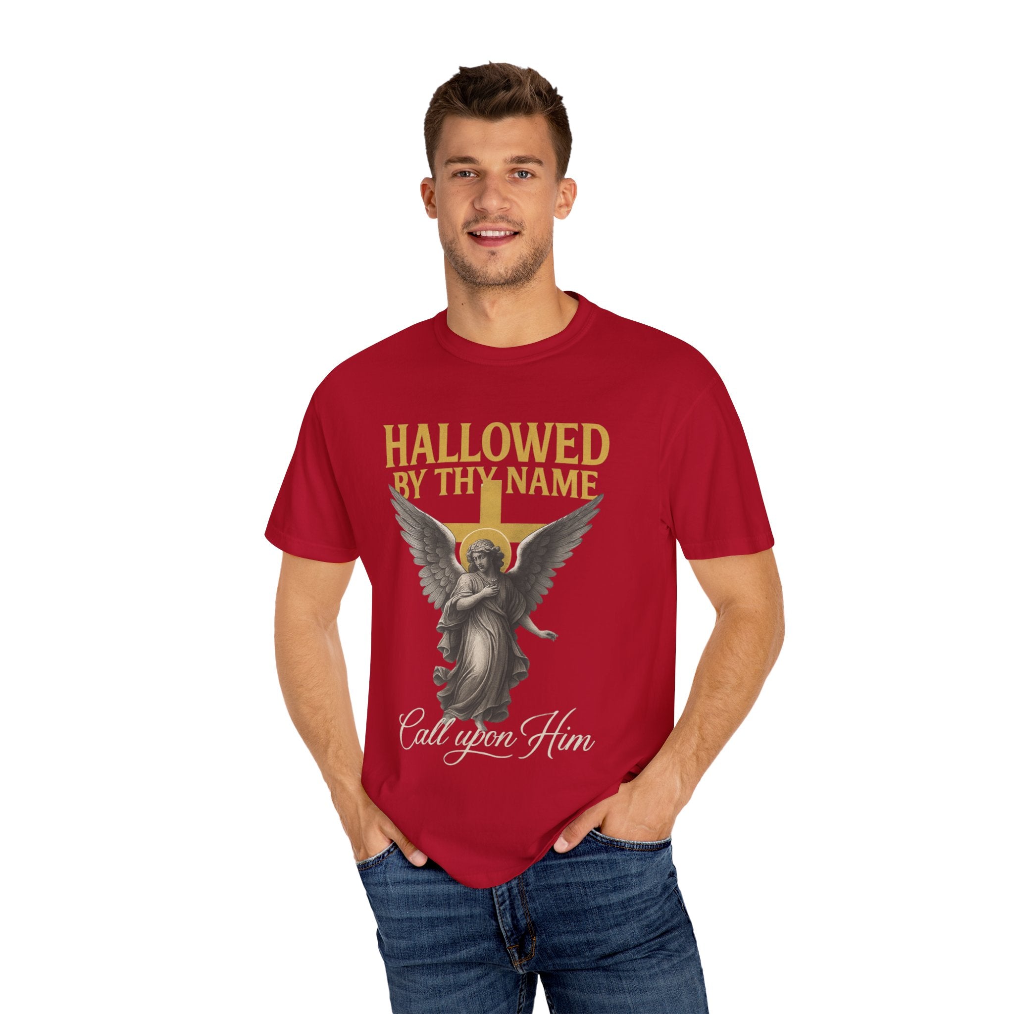 Hallowed by Thy Name Christian Garment-Dyed T-shirt
