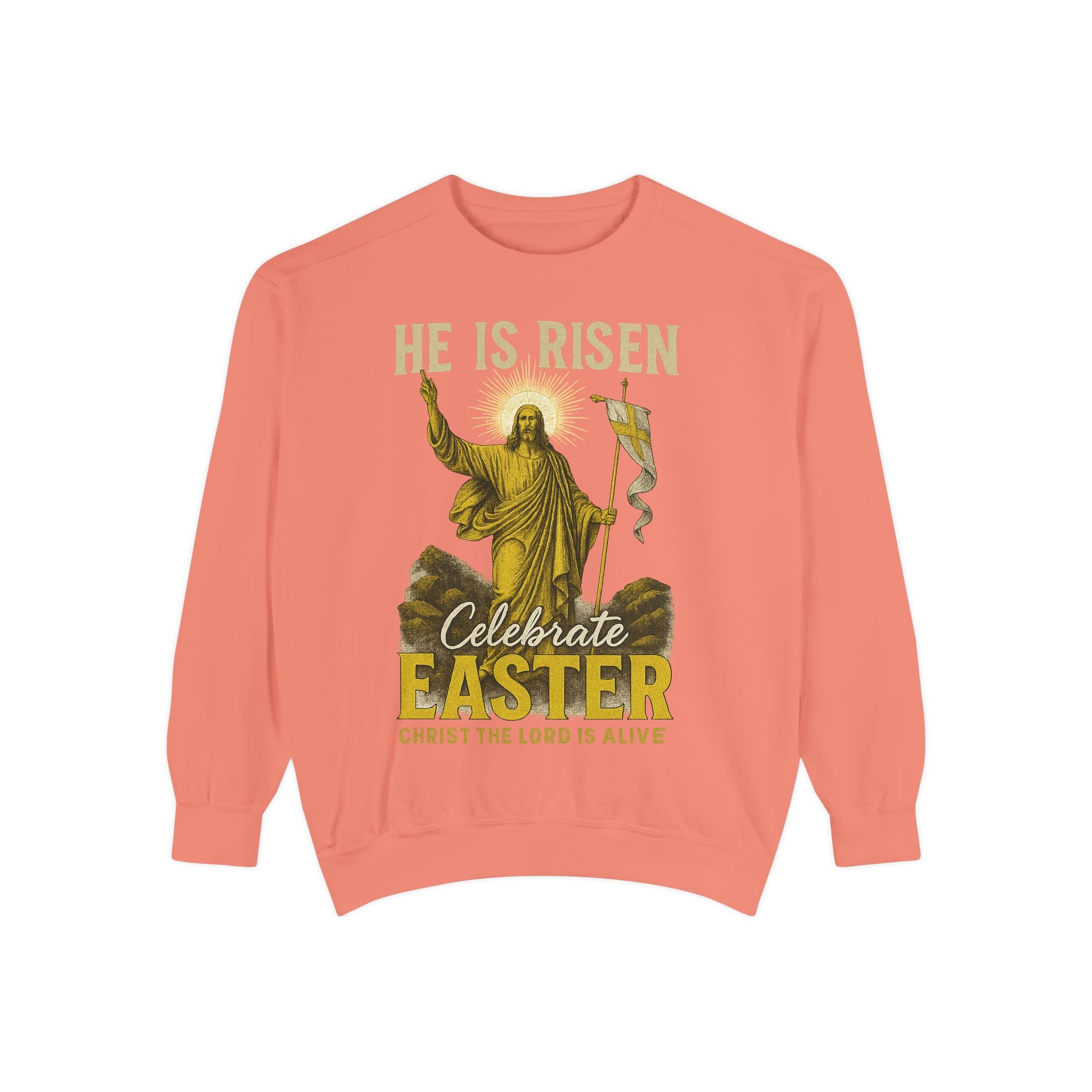 Easter Sweatshirt - He is Risen Fear Not Christian Apparel | Holy & Pure