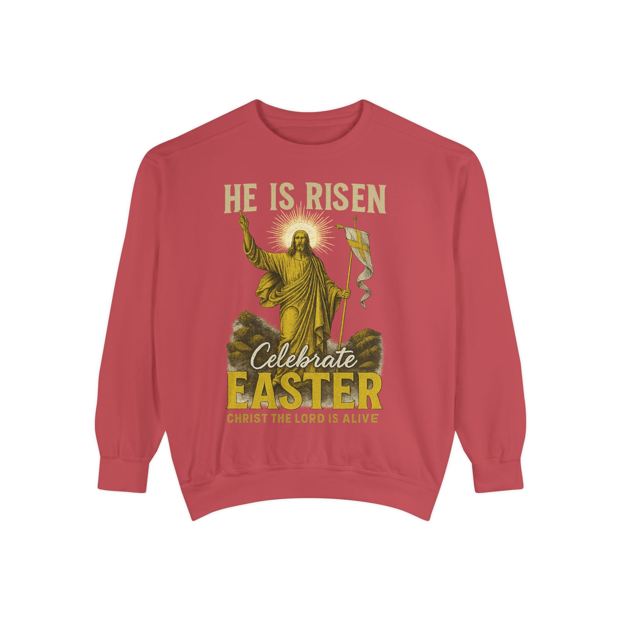Easter Sweatshirt - He is Risen Fear Not Christian Apparel | Holy & Pure