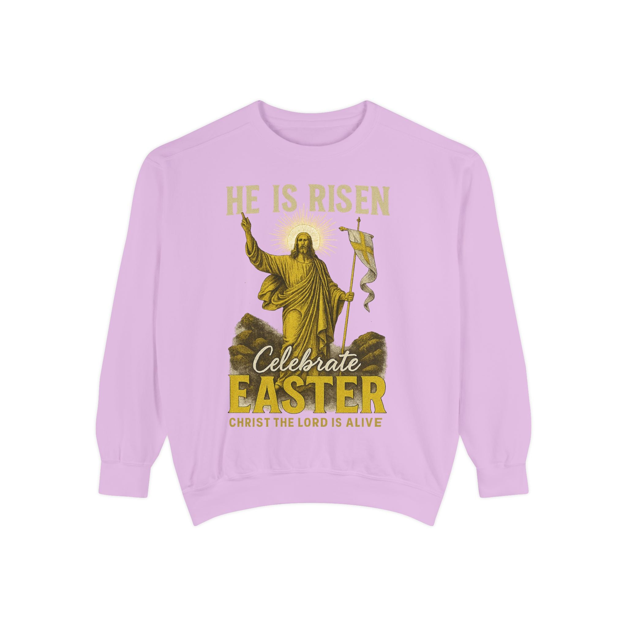 Easter Sweatshirt - He is Risen Fear Not Christian Apparel | Holy & Pure