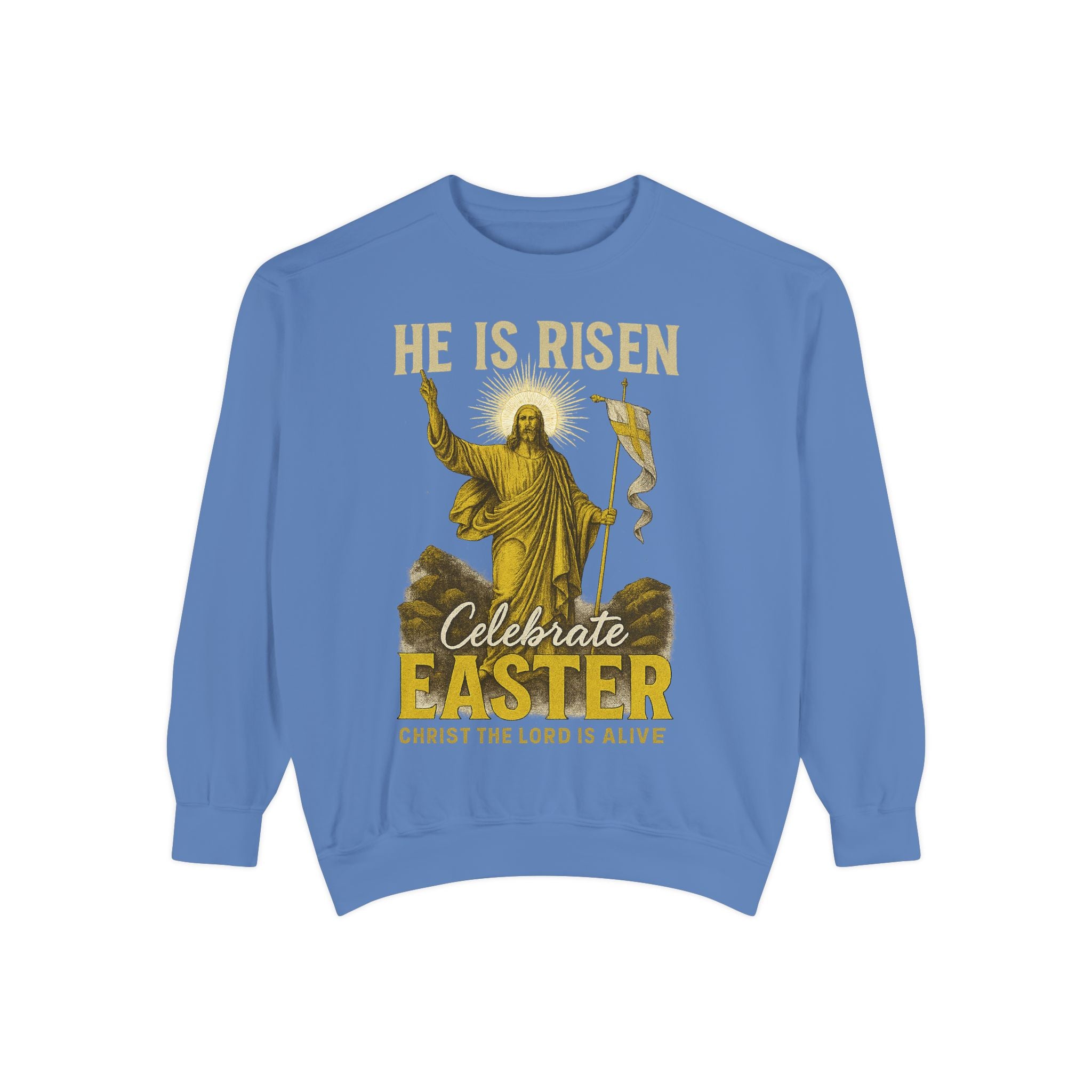 Easter Sweatshirt - He is Risen Fear Not Christian Apparel | Holy & Pure