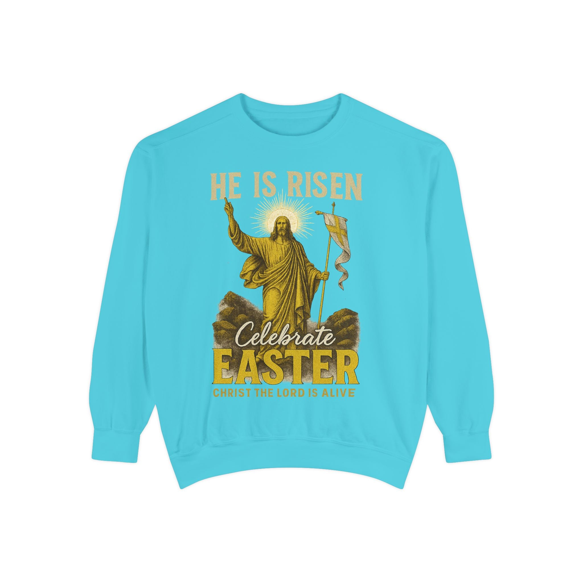 Easter Sweatshirt - He is Risen Fear Not Christian Apparel | Holy & Pure