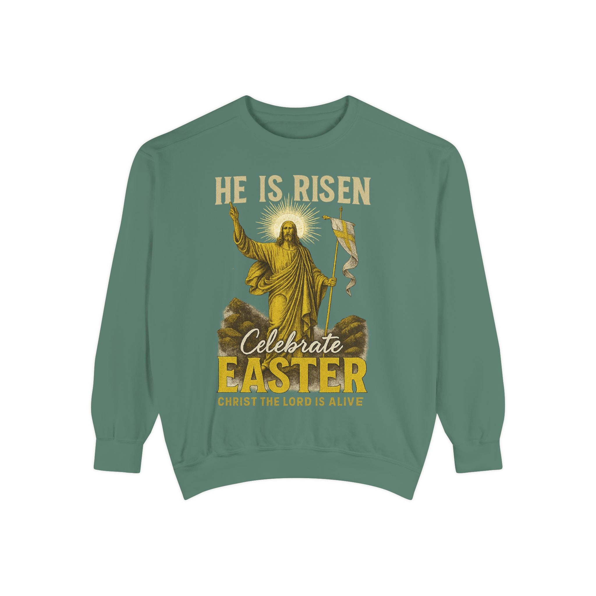 Easter Sweatshirt - He is Risen Fear Not Christian Apparel | Holy & Pure