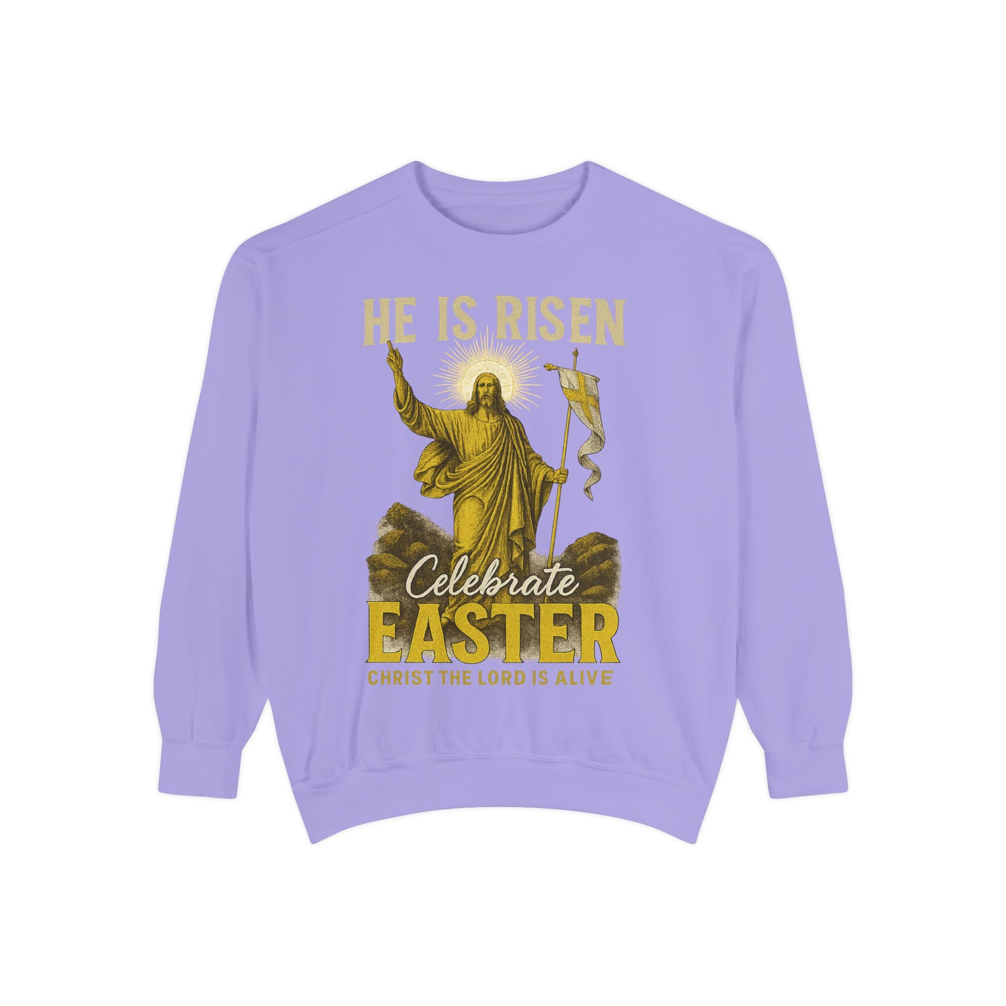 Easter Sweatshirt - He is Risen Fear Not Christian Apparel | Holy & Pure